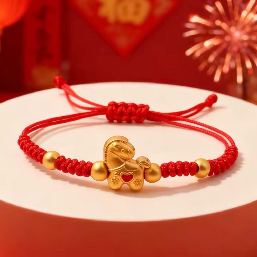 Zodiac Horse Lucky Braided Rope Adjustable Bracelet